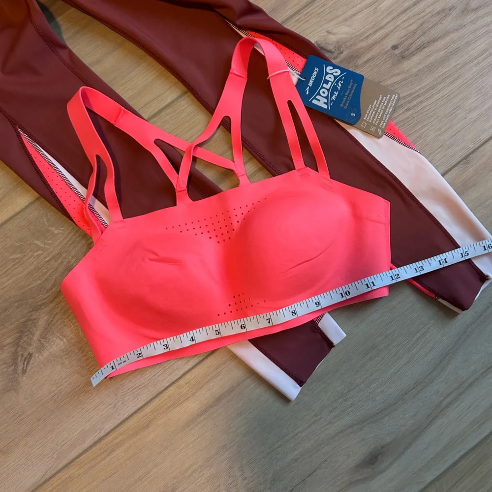 NWT Brooks Athletic Set Running Sports Bra (Small) and Leggings (X-Small) - Picture 7 of 10